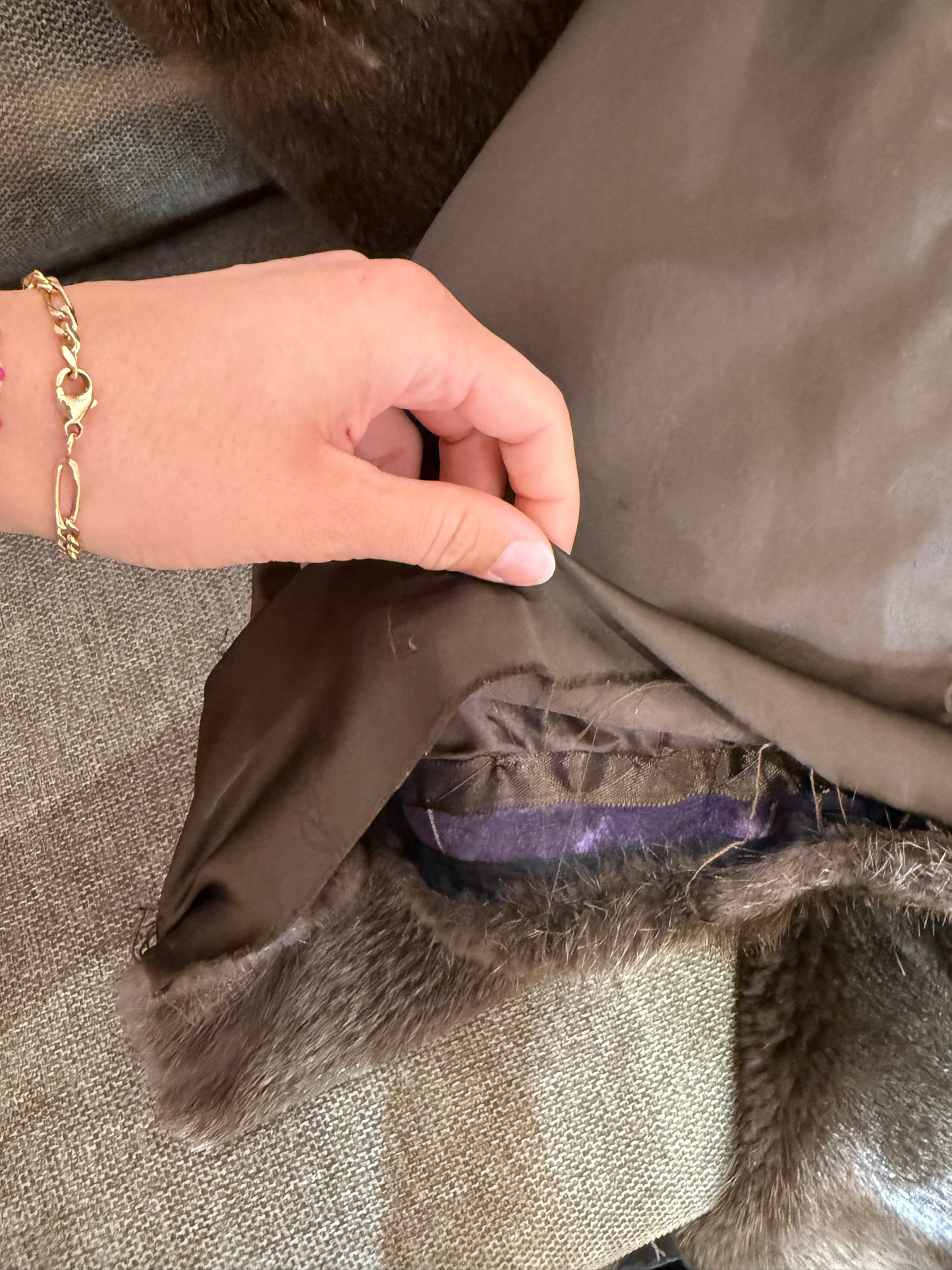 Manteau de fourrure Yves saint Lauren