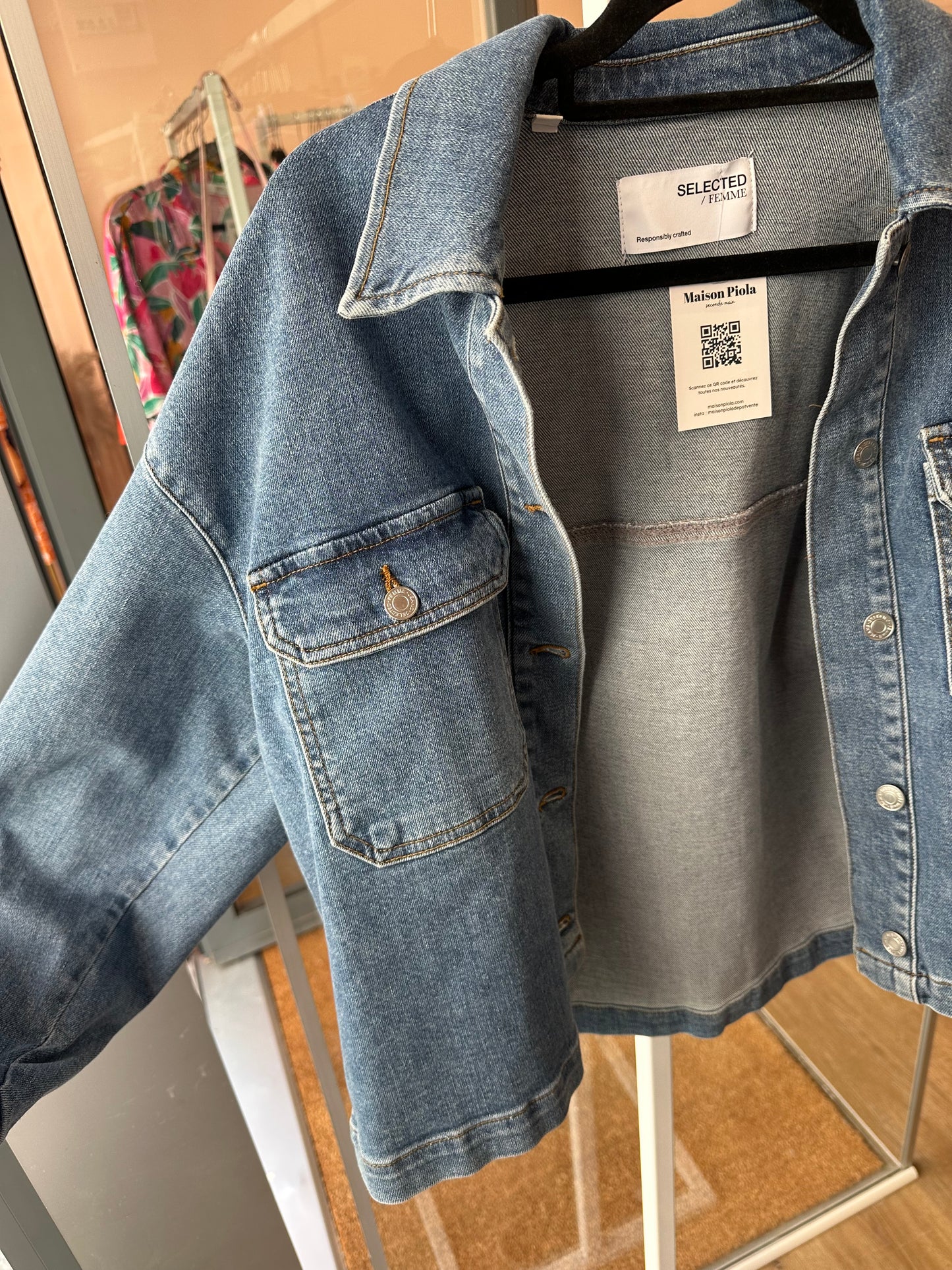Veste en jean Selected T.38