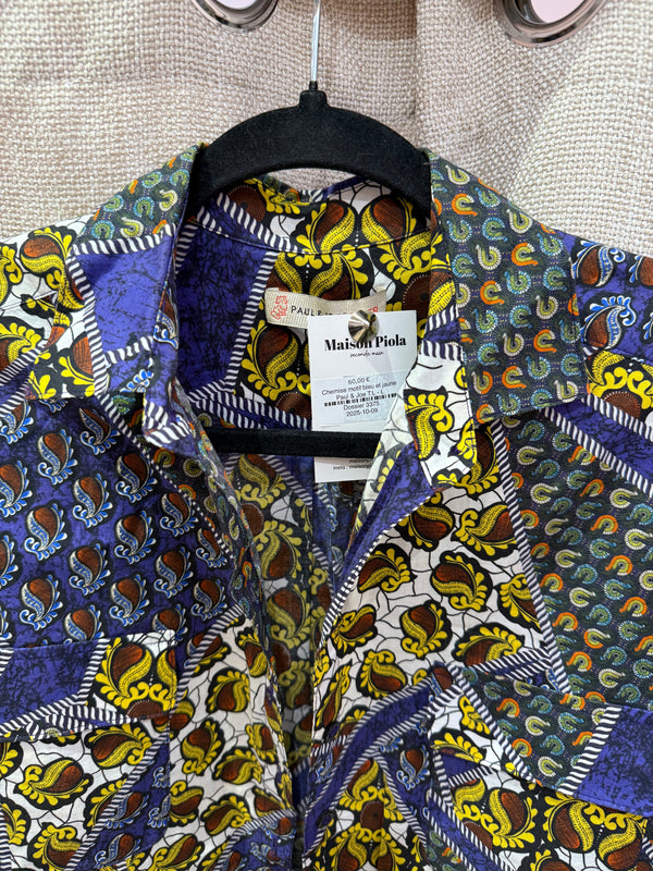 Chemise motif bleu et jaune Paul & Joe T.L
