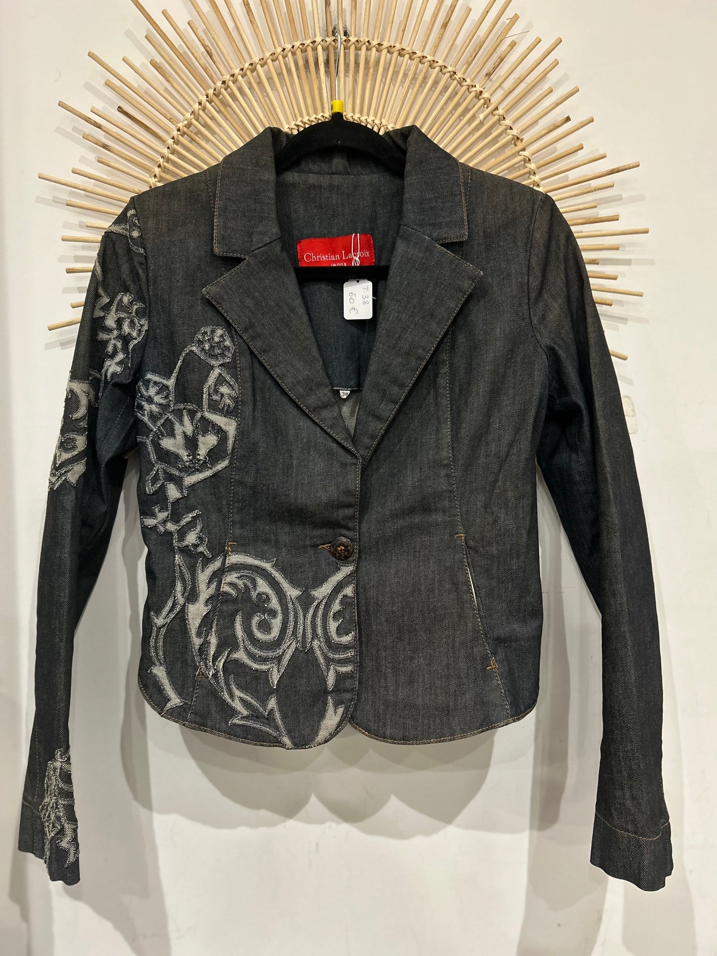 Veste en jean Christian Lacroix Taille 38