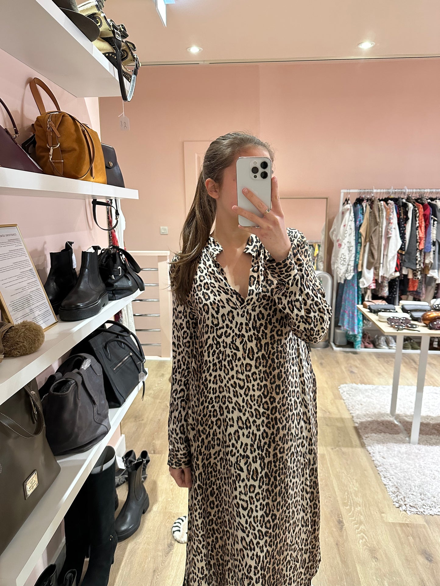 Robe longue léopard toupy T.M