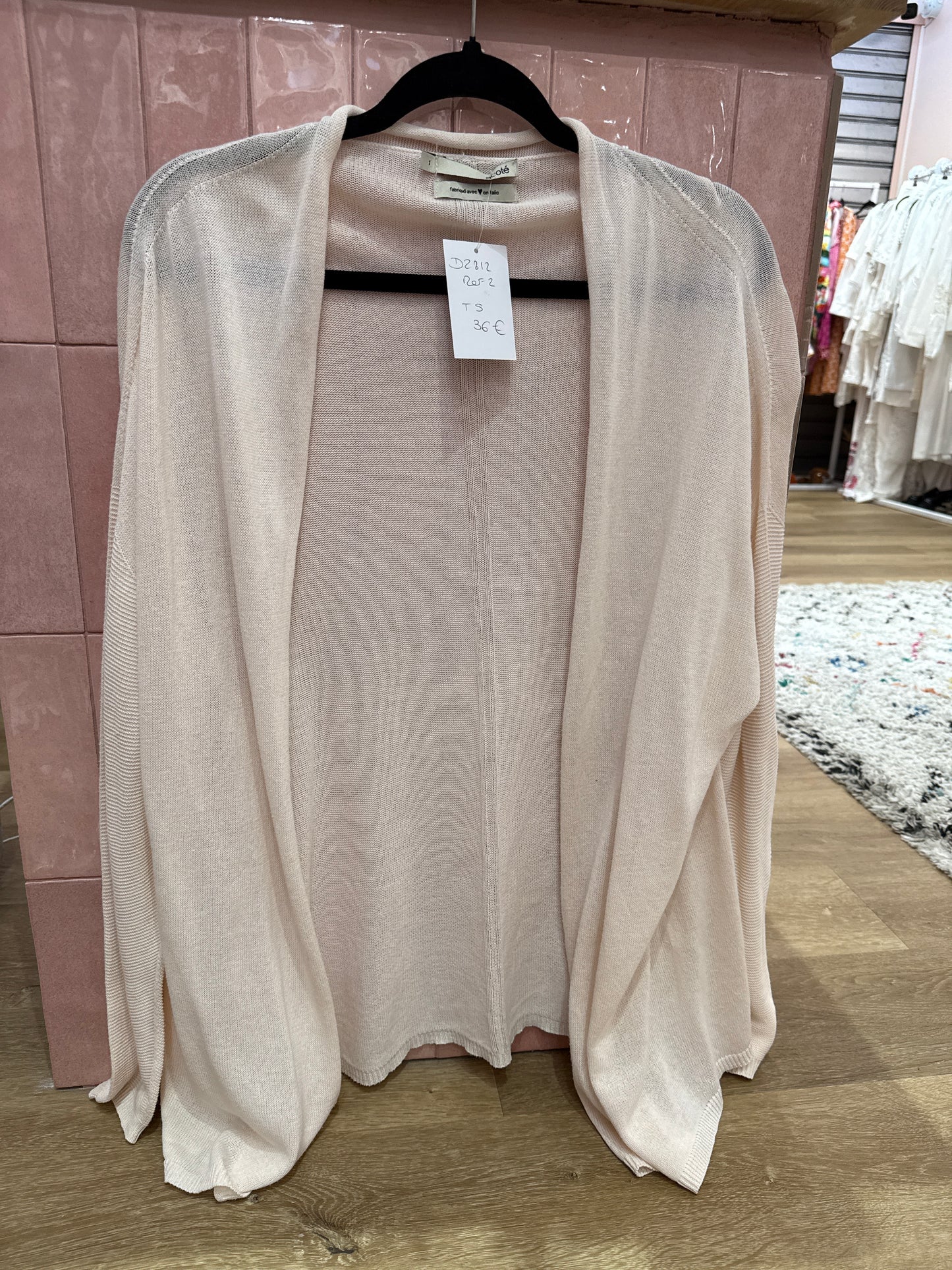 Gilet rose acoté T.S