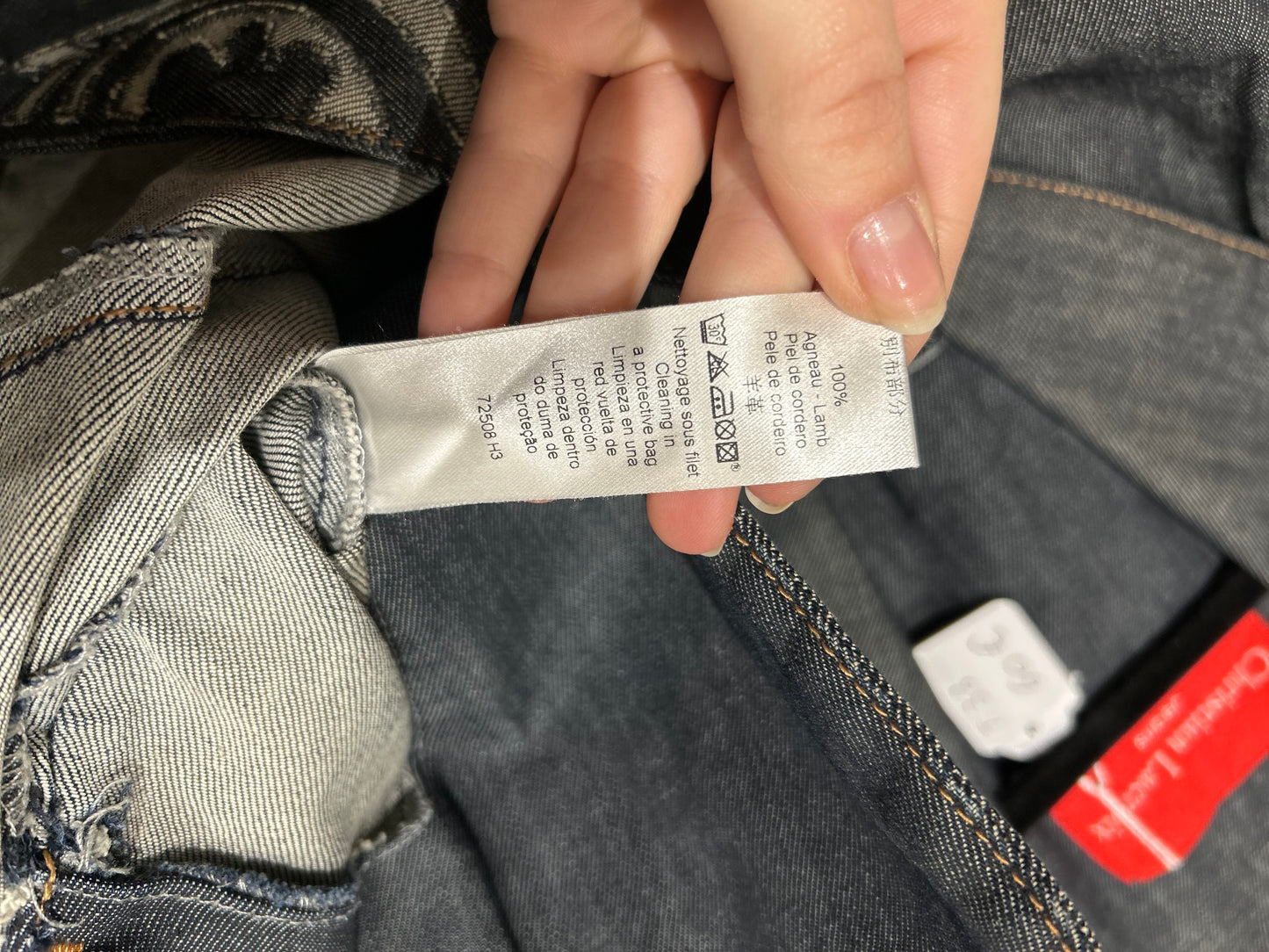 Veste en jean Christian Lacroix Taille 38