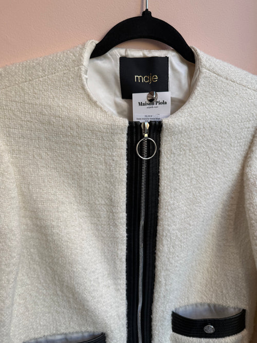 Veste blanche tweed Maje T.S