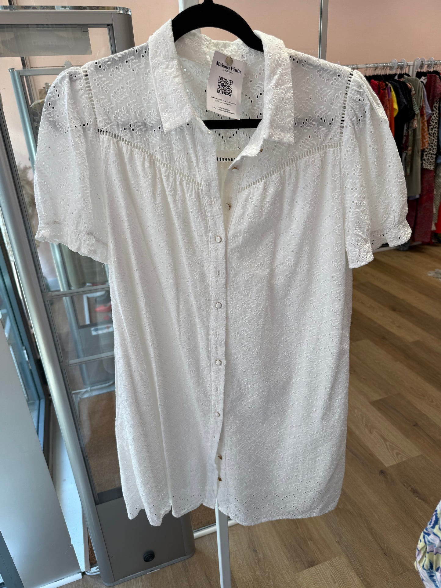 Robe blanche marjolaine T.L