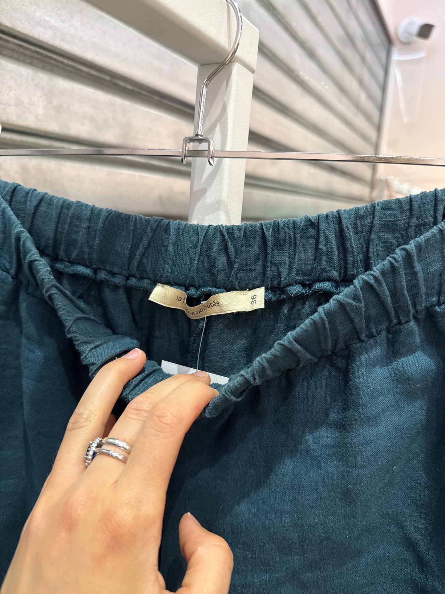 Pantalon vert foncé la fée maraboutée T.36