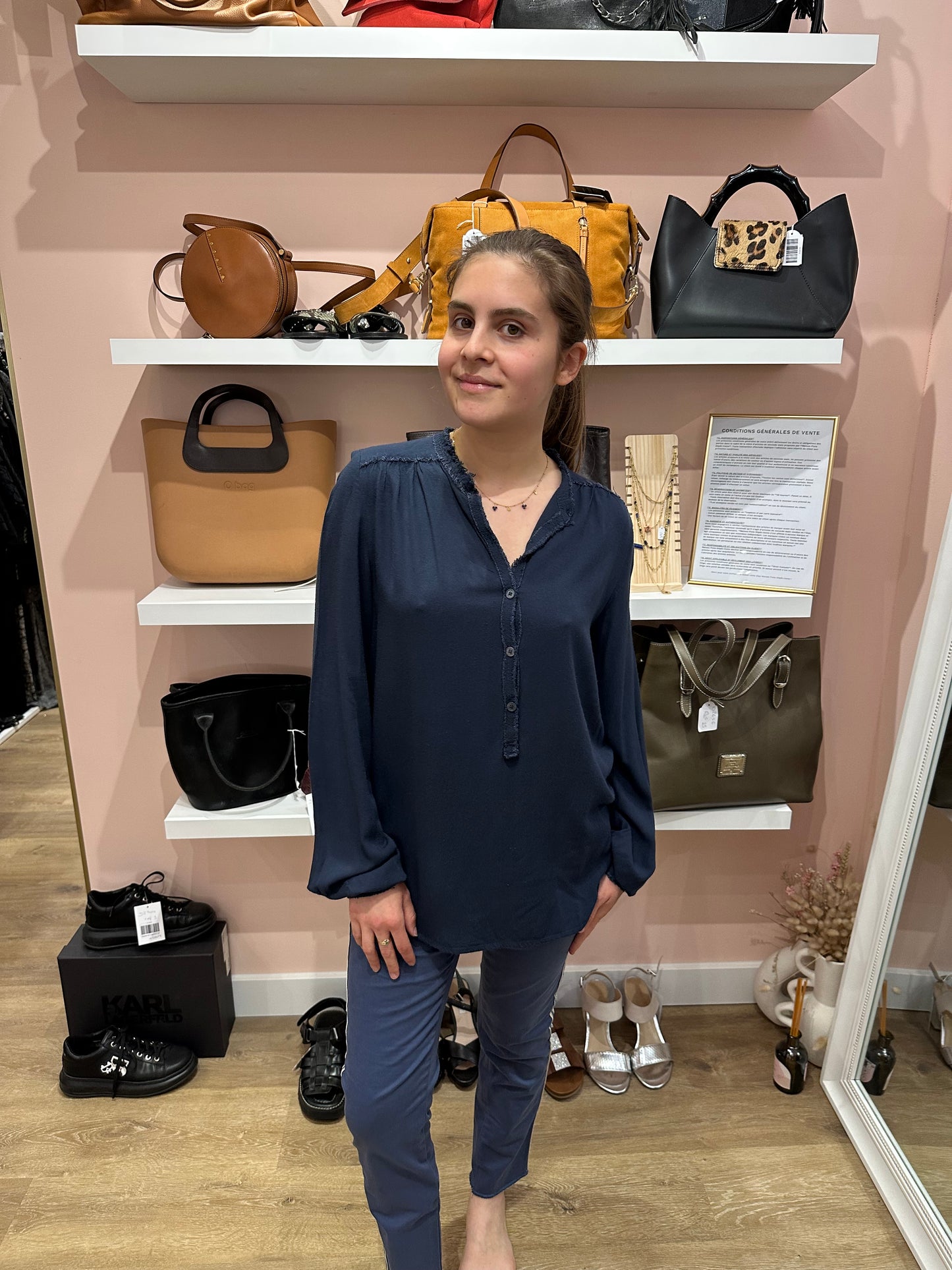 Blouse zadig & voltaire bleu T.S