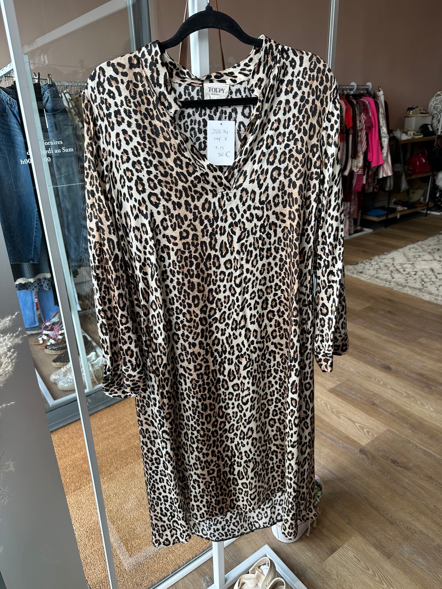 Robe longue léopard toupy T.M