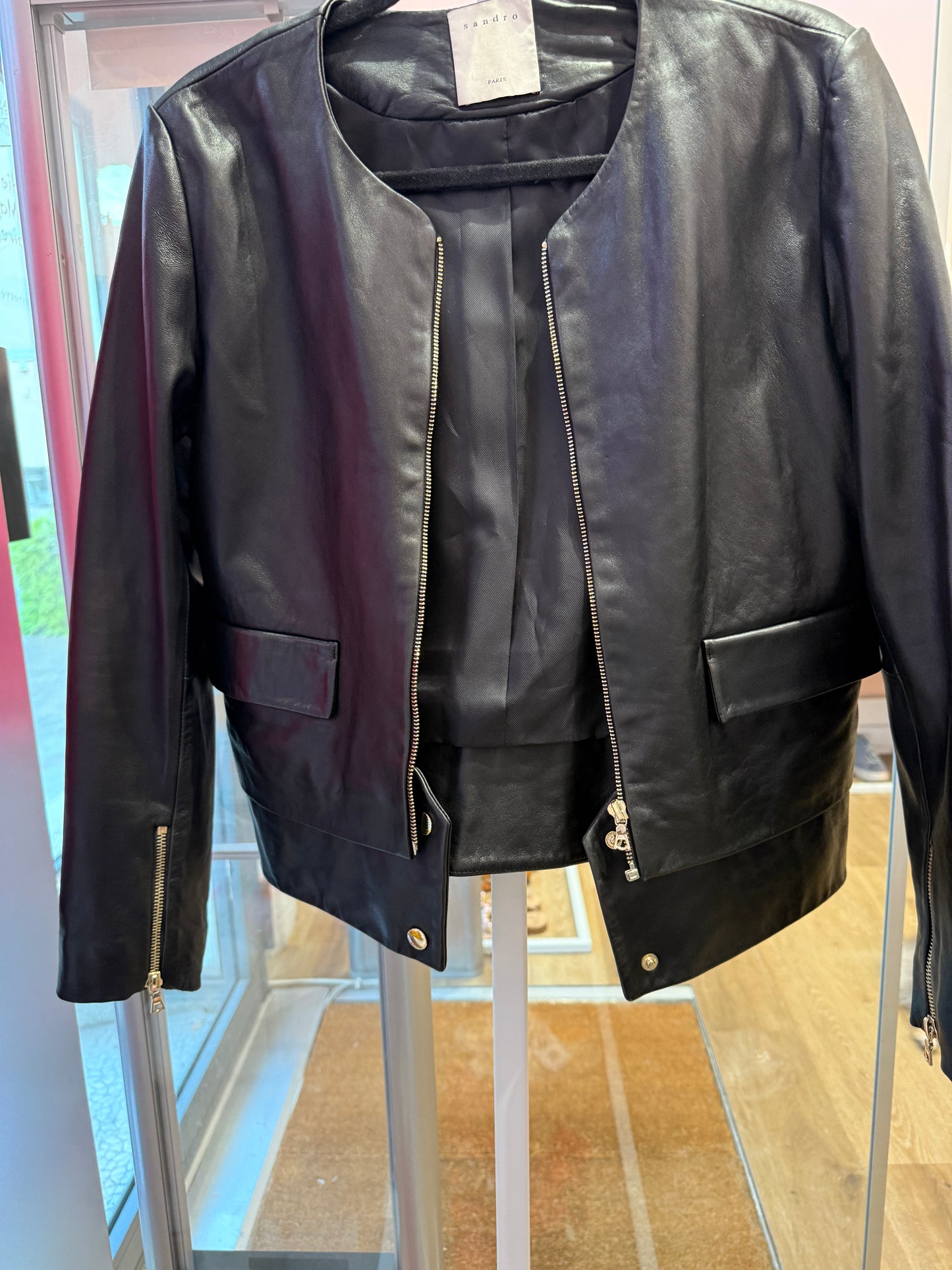 Veste en cuir Sandro T.M/L