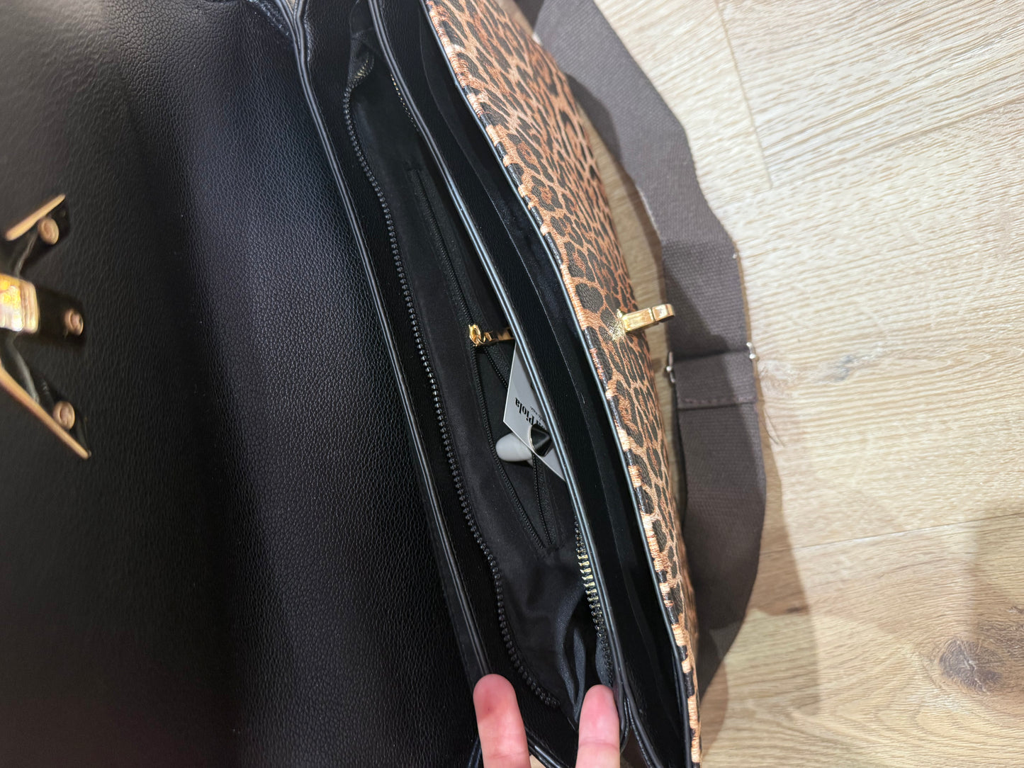Sac léopard en simili cuir