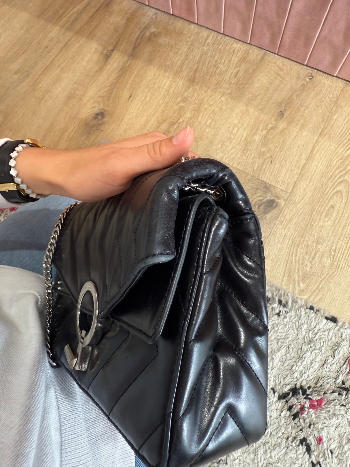 Sac Sandro cuir noir