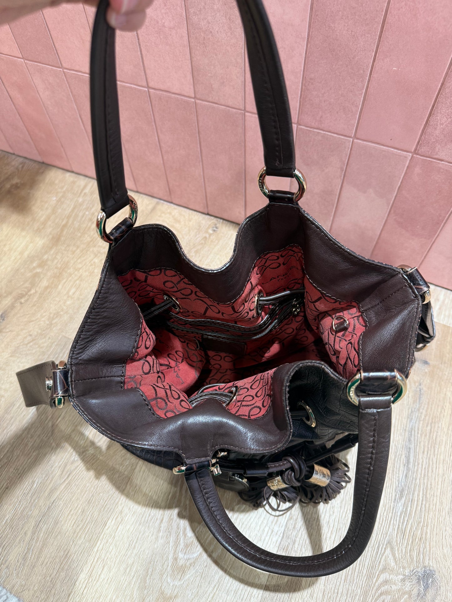 Sac lancel marron première flirt