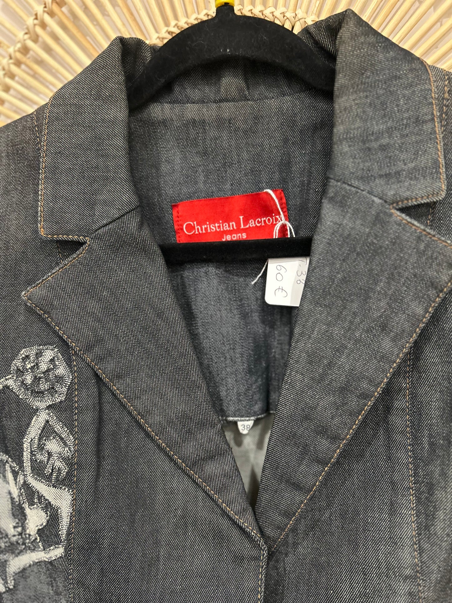 Veste en jean Christian Lacroix Taille 38