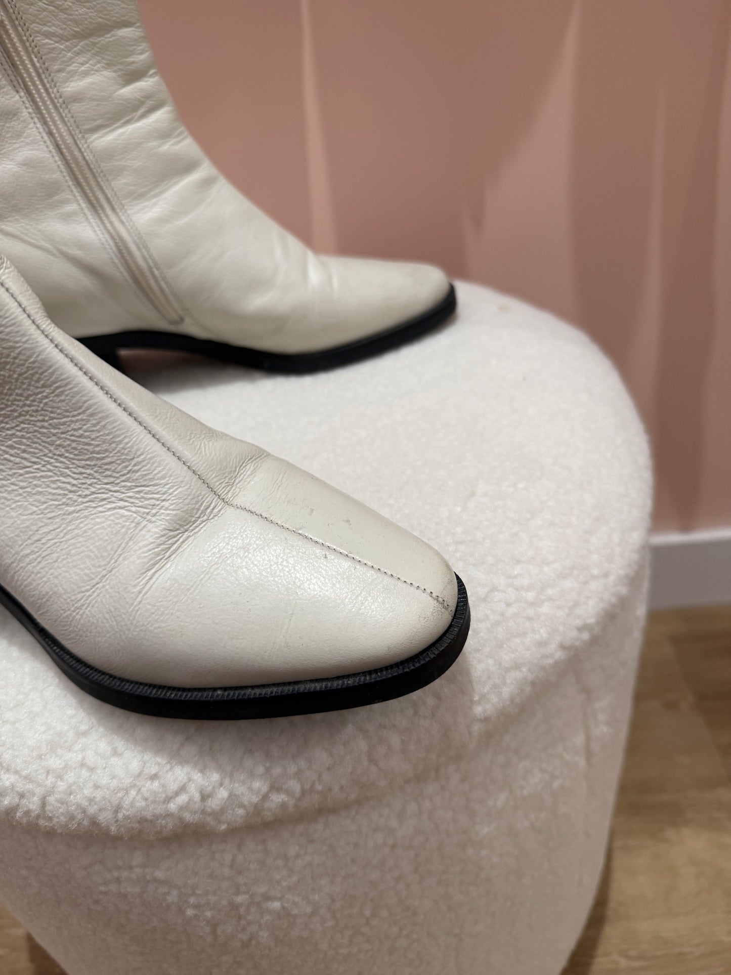 Bottines blanches galeries lafayette T.38