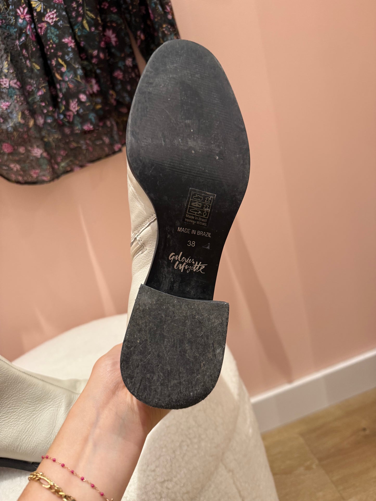 Bottines blanches galeries lafayette T.38