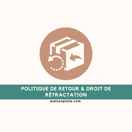 Politique de confidentialité & droit de rétractation