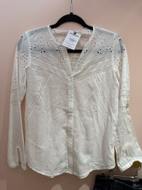Chemise blanche dentelle IKKS T.XS
