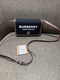 Sac noir Burberry en tissu et cuir 15/10