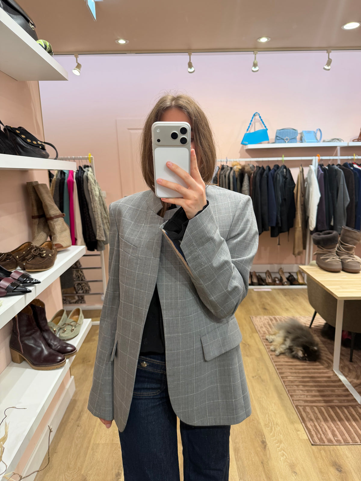 Blazer à carreaux gris Zadig & Voltaire T.40 07/09