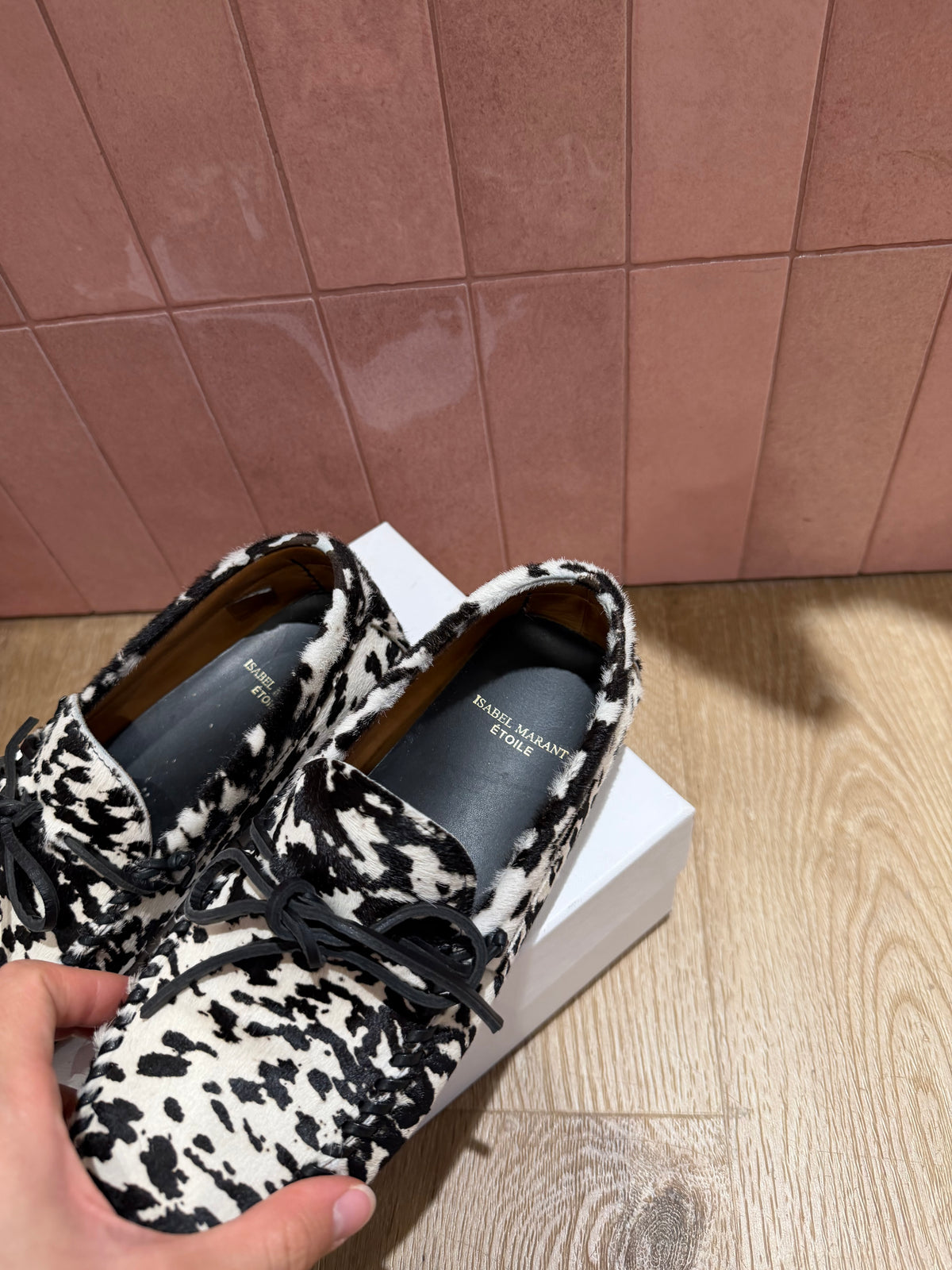 Mocassins blancs et noirs Isabel Marant T.37 10/09