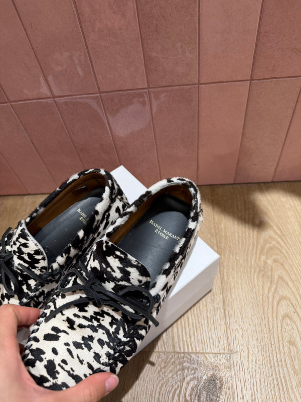 Mocassins blancs et noirs Isabel Marant T.37 10/09