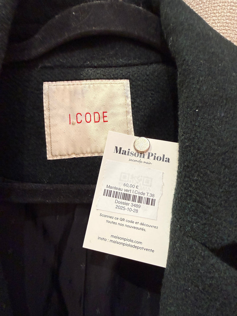 Manteau vert I.Code T.38
