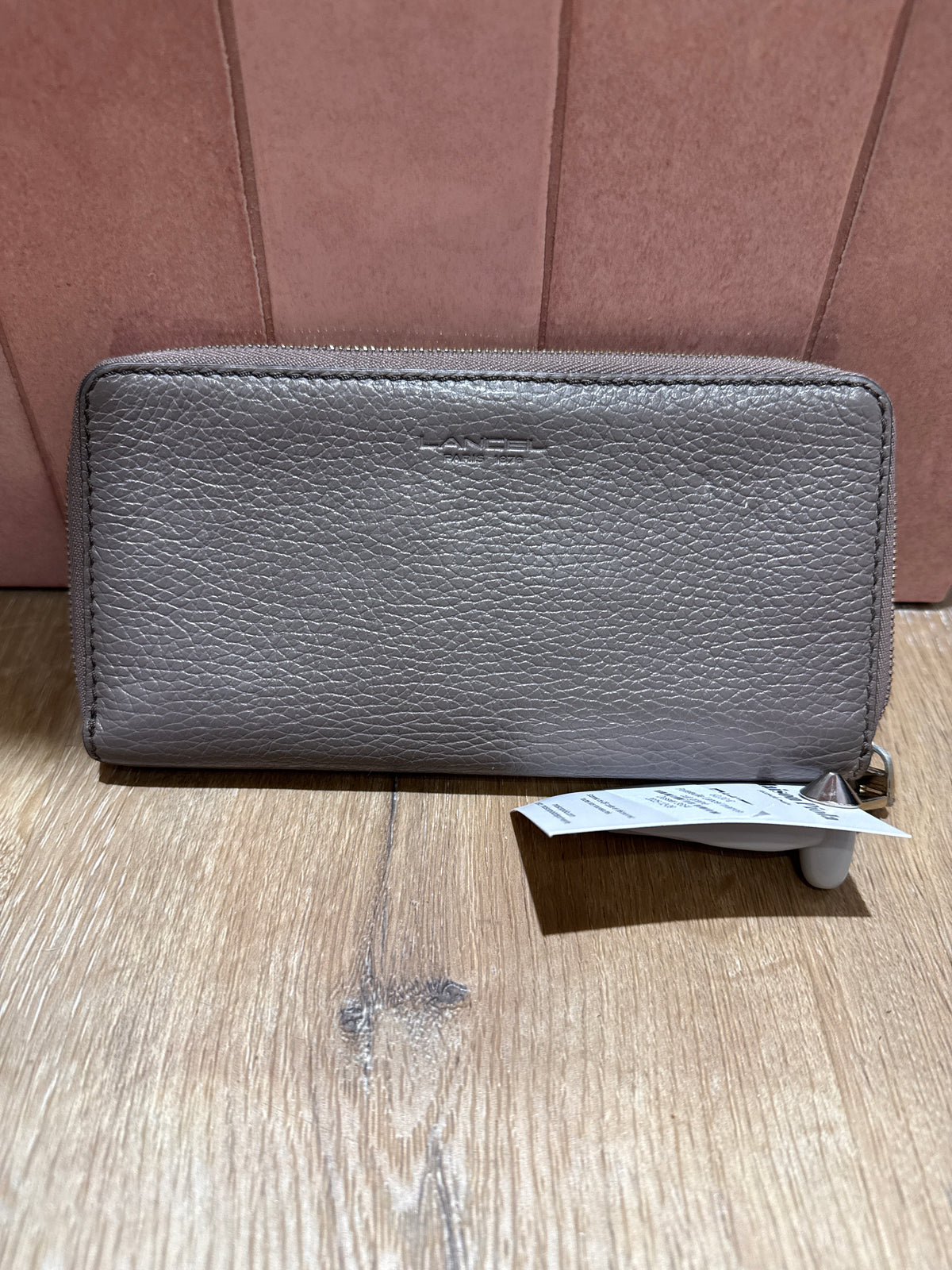 Portefeuille Lancel marron cuir grainé