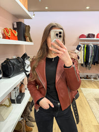 Veste en cuir Maje T.36/38