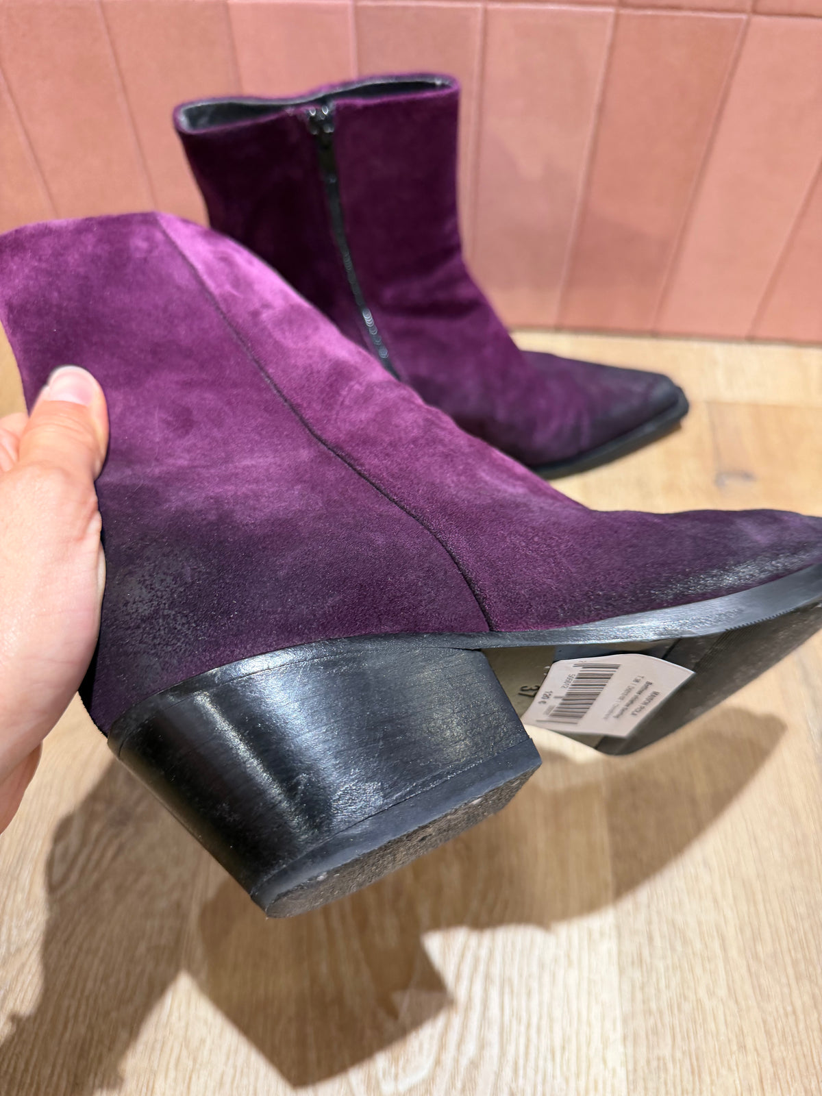 Bottines violettes fru.it Santiag T.38 28/08