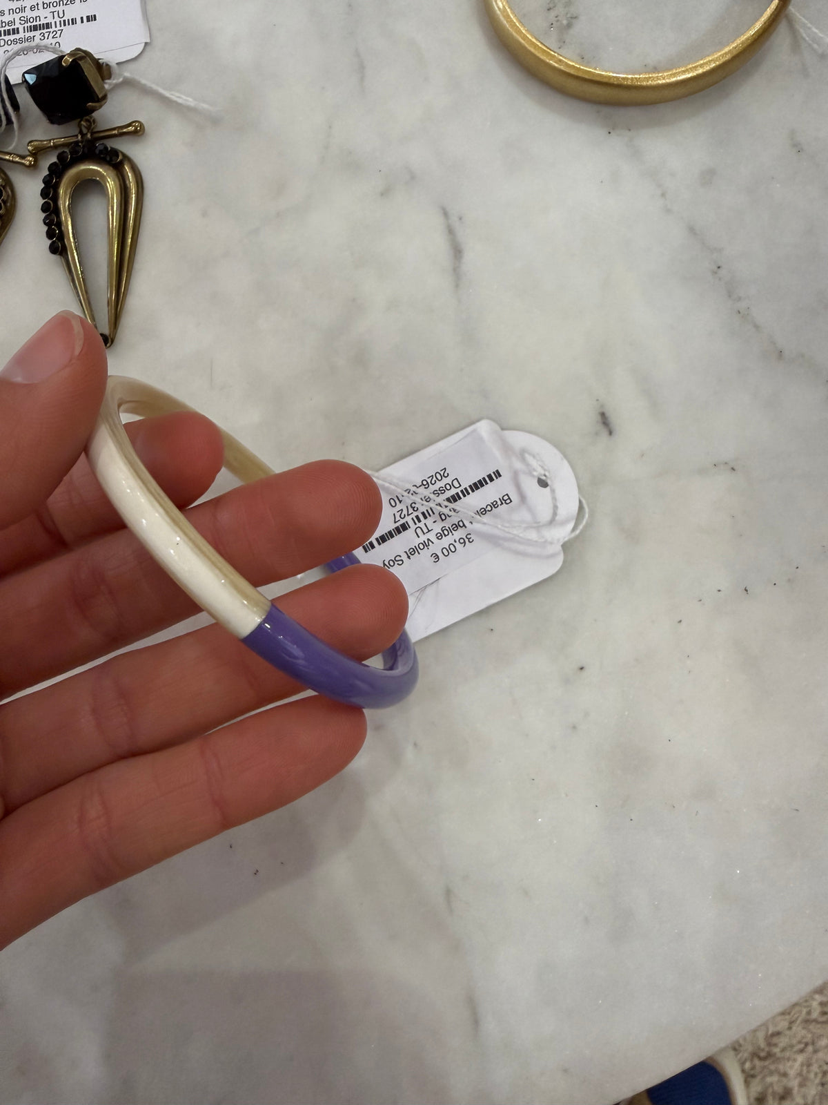 Bracelet beige violet Soyang - TU