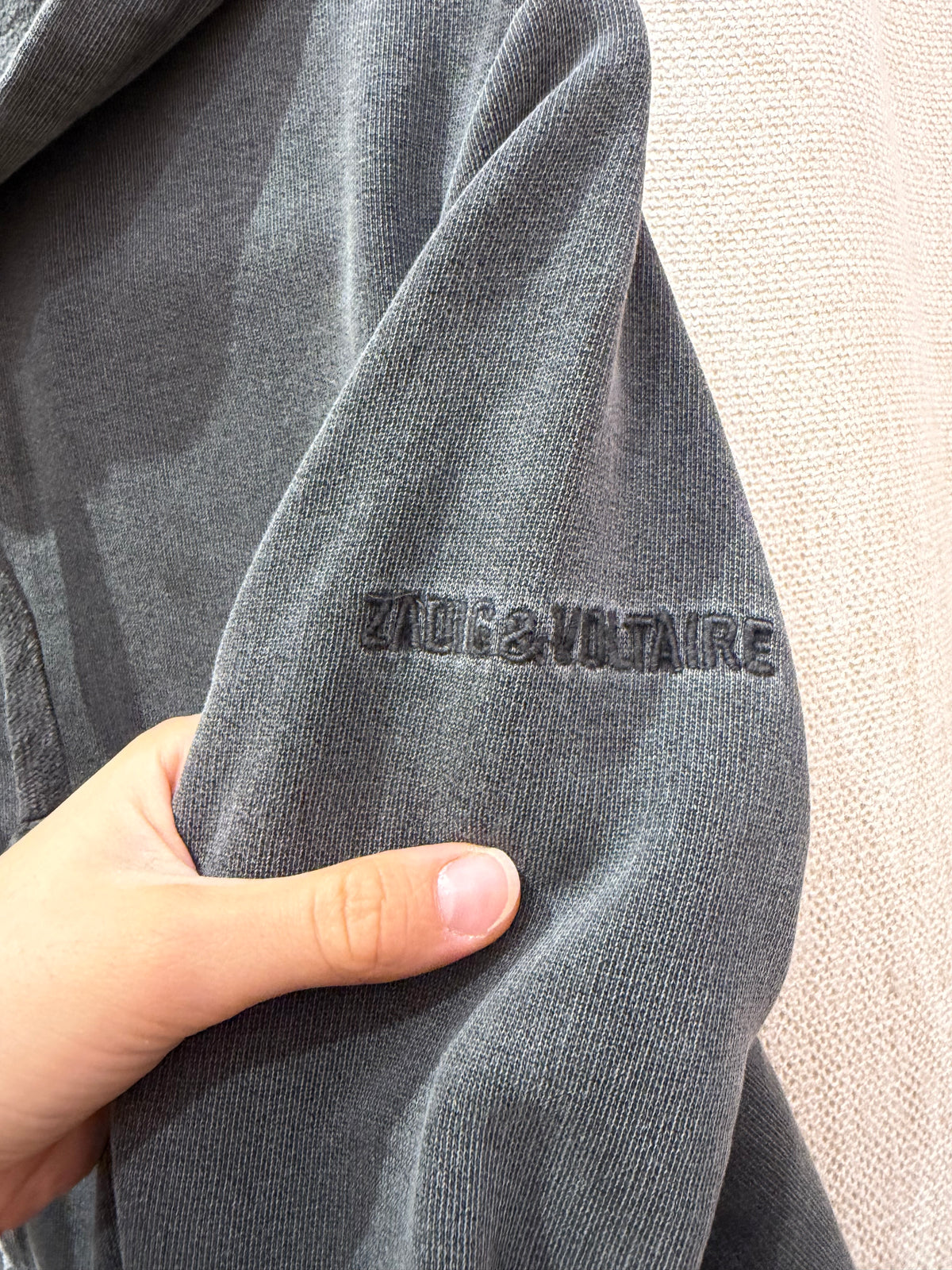 Zadig & Voltaire - Sweat-shirt gris chiné à capuche - T.L 11/09