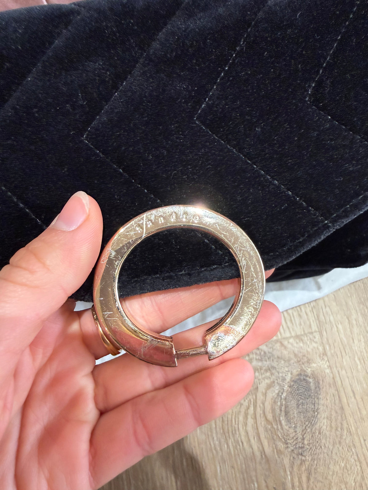 Sac Sandro en velours noir