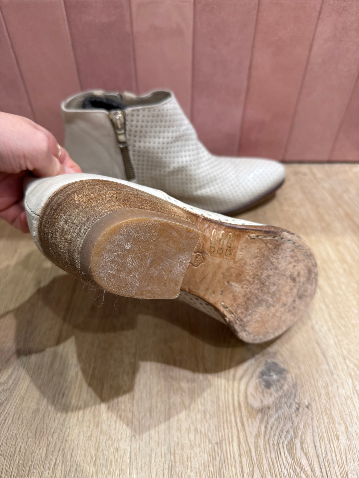 Bottines blanches Bisous Confiture — T.38