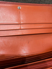 Porte-feuille Longchamp orange en cuir