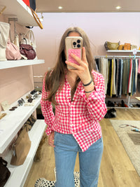 Chemise carreaux rose Tommy Hilfiger T.XS 01/07