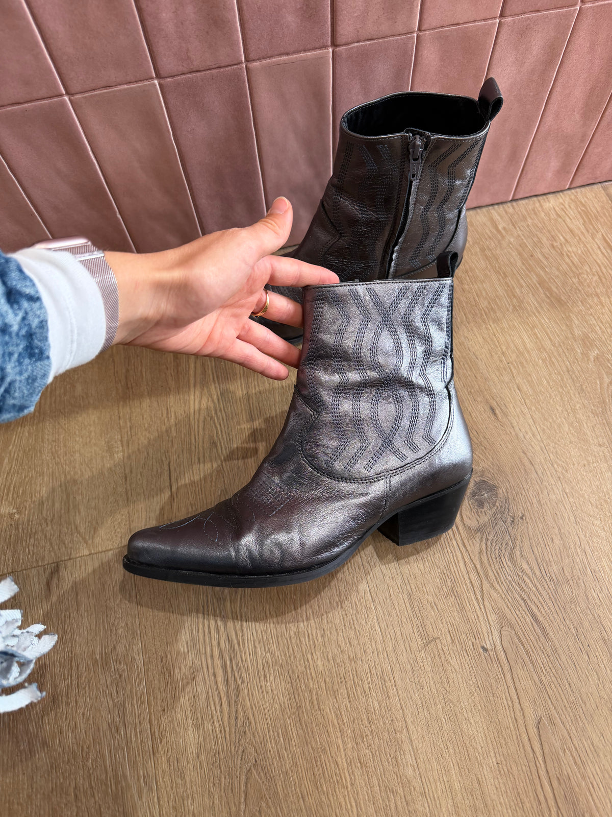 Bottines argentées - Toral - T.38 11/09