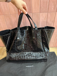 Sac noir croco Jérôme Dreyfuss 24/06