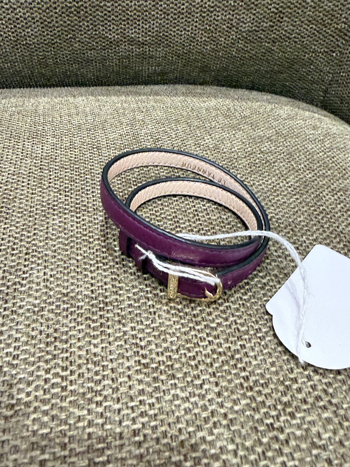 Bracelet en cuir le tanneur violet 13/06