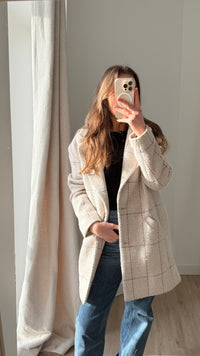 Manteau rose carreaux One Step T.M