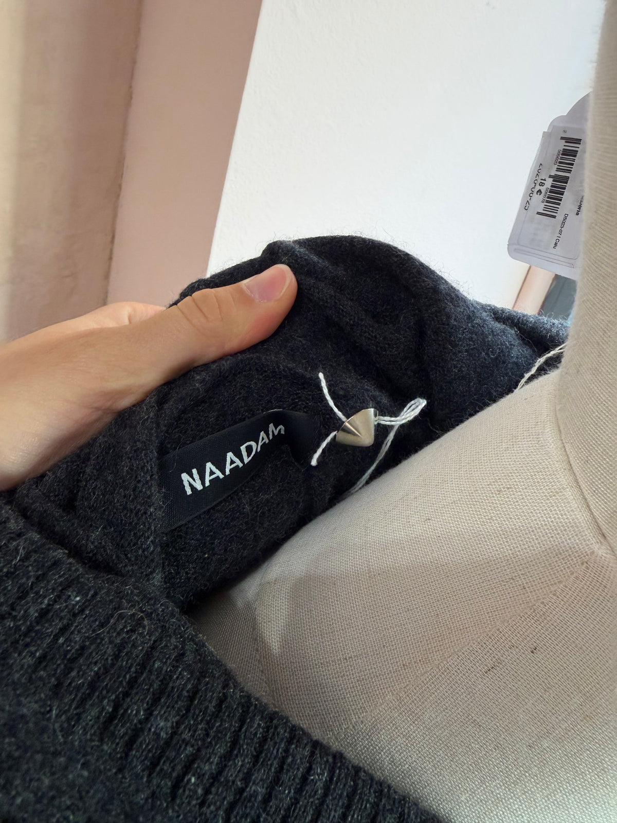 Naadam - Sweat-shirt gris à capuche - T.XS cachemire 10/09