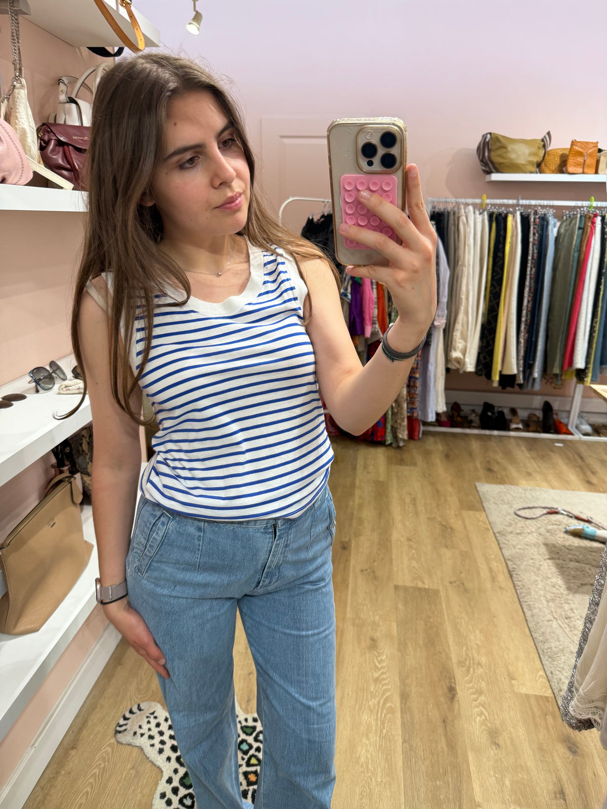 Top bleu et blanc HOD T.36 01/07