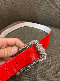 Ceinture rouge brillante T.90