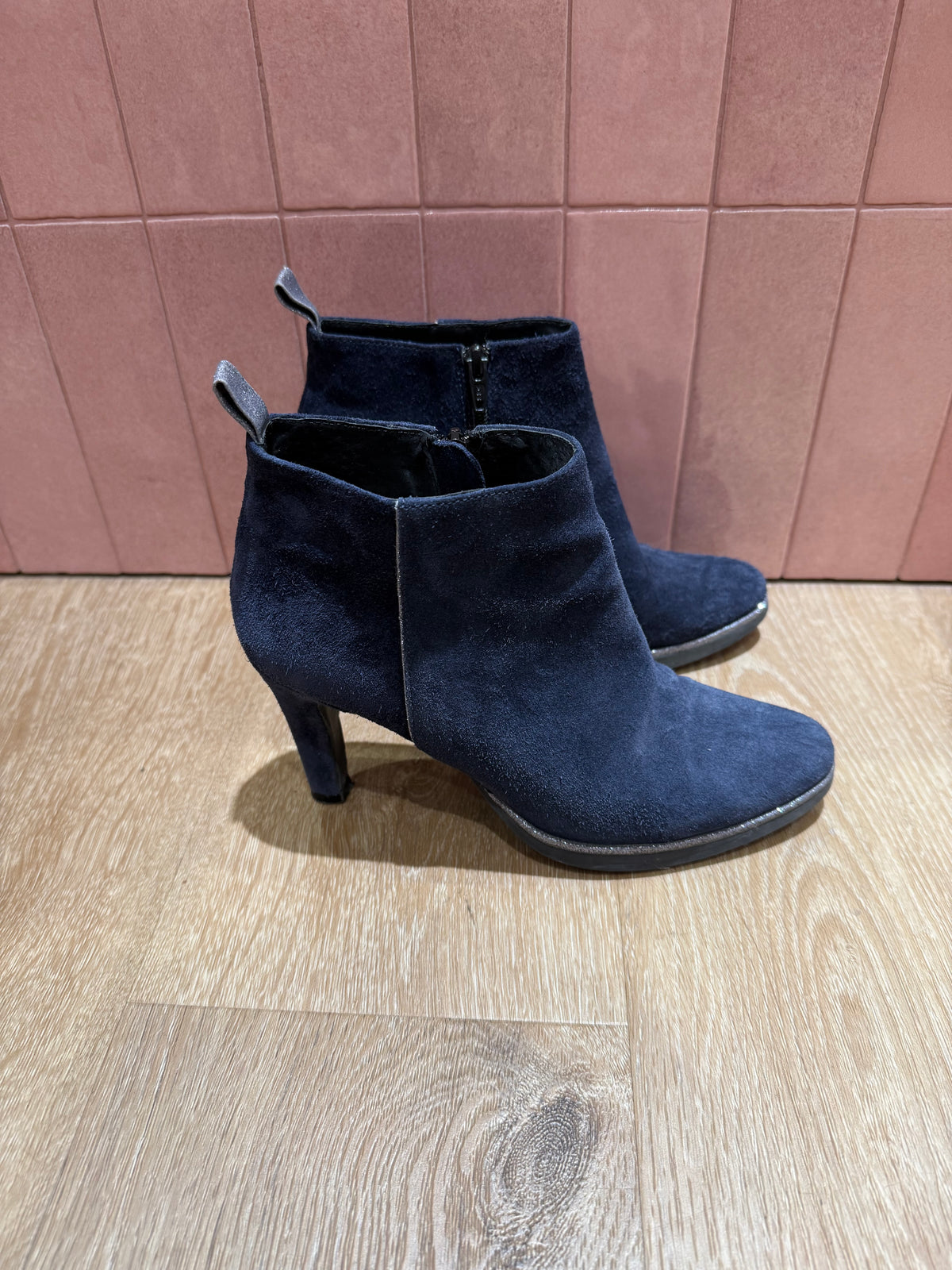 Bottines bleues Mazelie T.38 talons