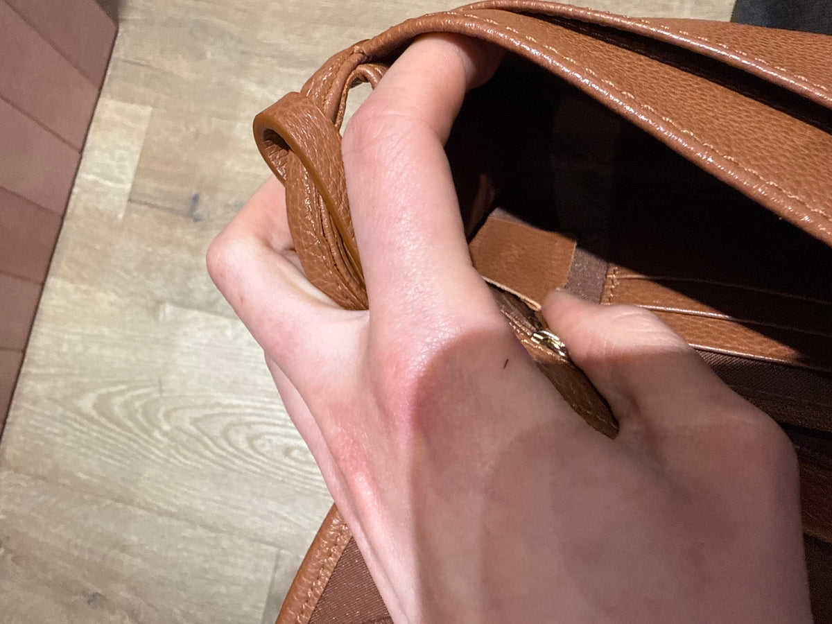 Sac marron Longchamp en bandoulière