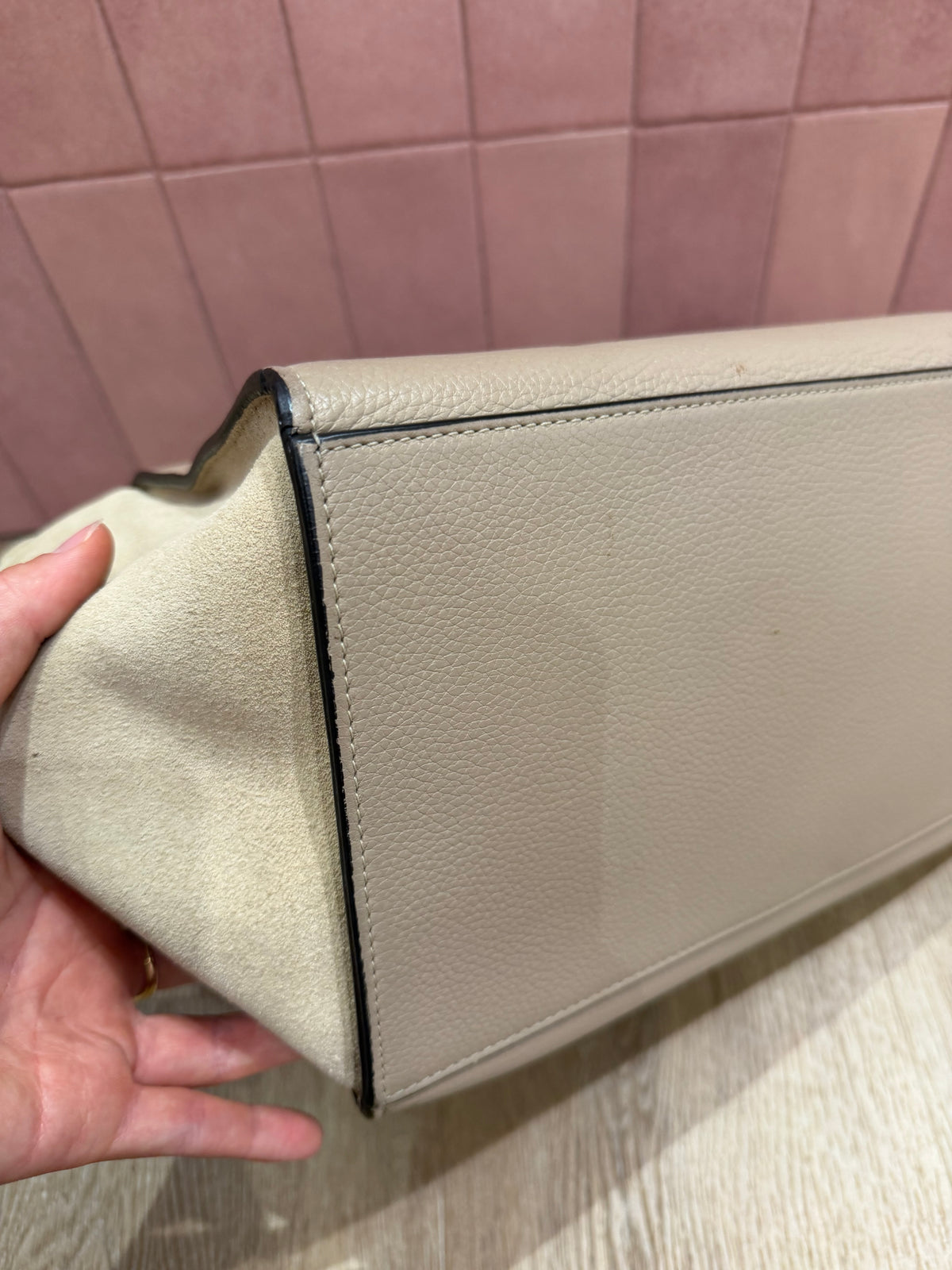 Sac beige trapèze Céline 22/09