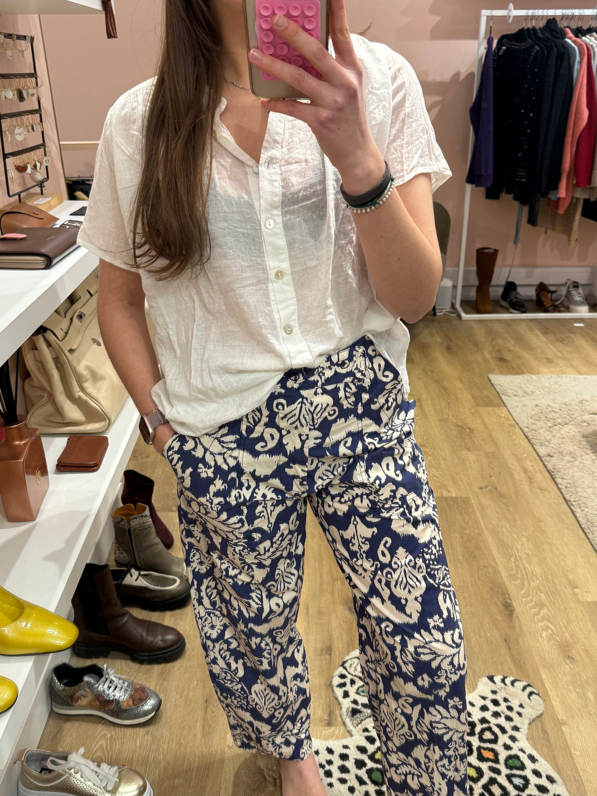 Banditas Pantalon Blanc et bleu T.S