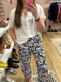 Banditas Pantalon Blanc et bleu T.S