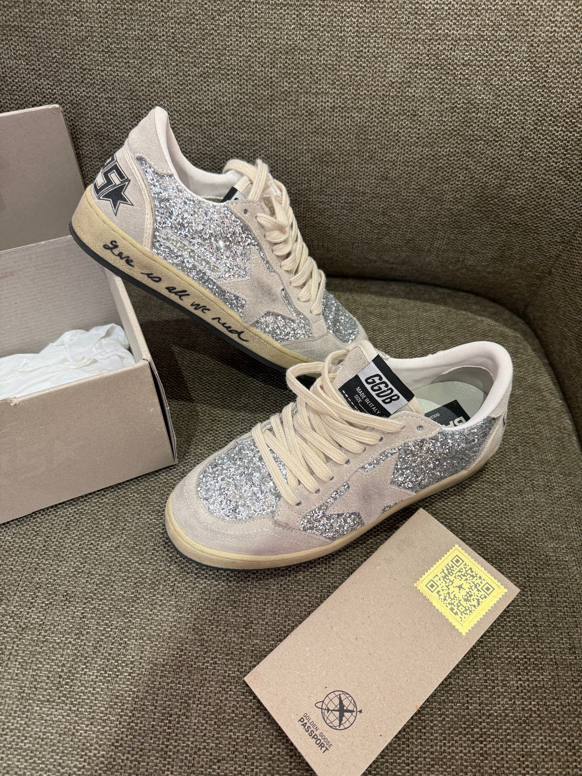 Golden Goose - Beige argenté - Baskets beige argenté - T.36