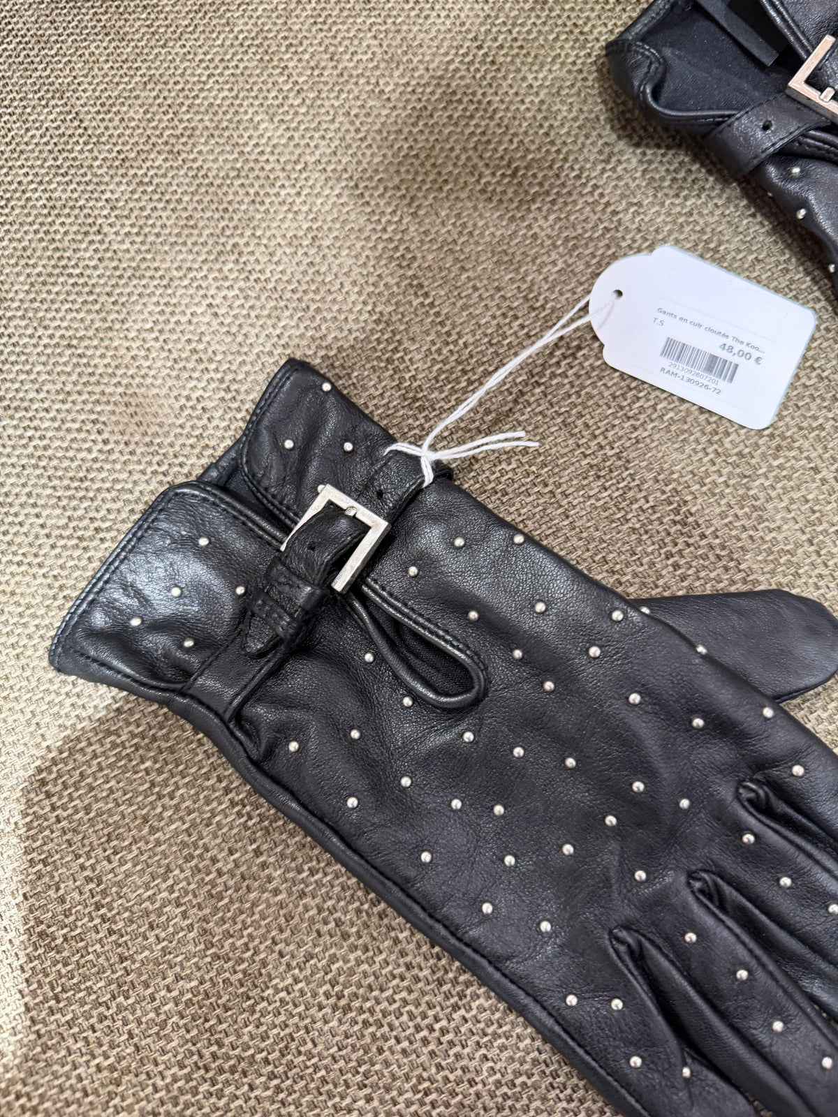 Gants en cuir cloutés The Kooples - T.S 30/09