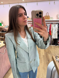 Veste en soie verte Stella McCartney T.M 07/06